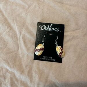 DaVinci Yellow and Brown Earrings